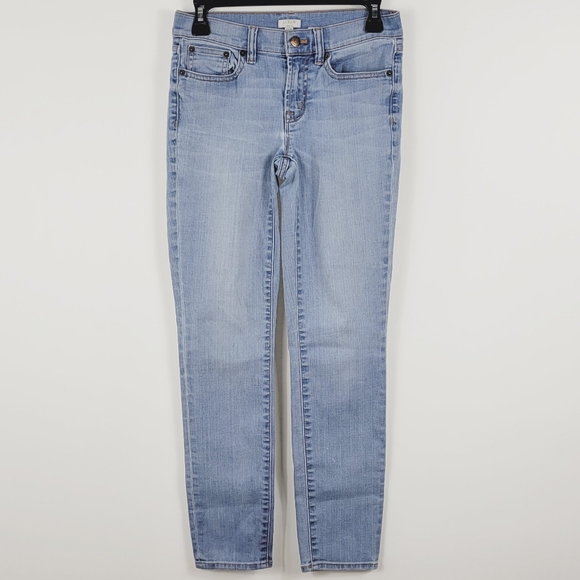J.Crew Factory Mid Rise Stretch Skinny Jeans Blue Size - Picture 3 of 6
